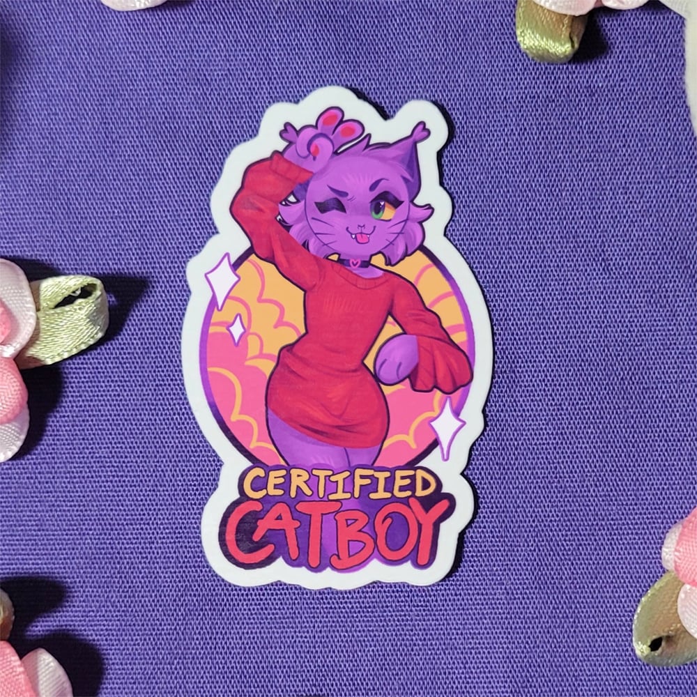 Image of Certified Catboy 2 Inch Vinyl Sticker - Waterproof