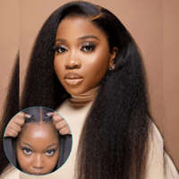 Image 1 of Kinky Straight Glueless Wig 180 