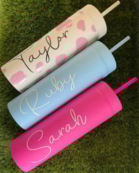 Image 2 of name personalised skinny 16oz tumbler