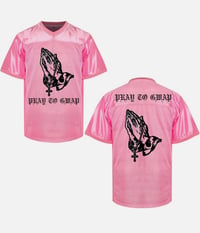  “Pray To Gwap” Pink Old English Jersey 