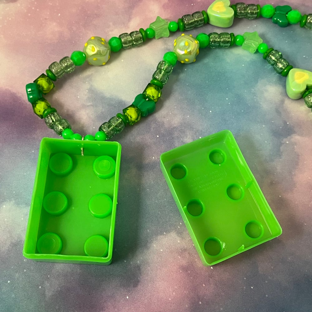 Image of Capsule Building Block Kandi Necklace Storage Brick