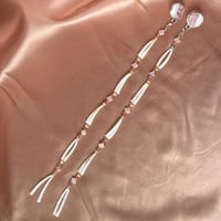 Image 1 of 3-in-1 XL Dentalium Earrings (Pink)