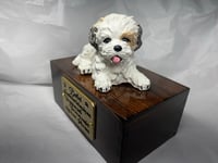 Image 9 of Custom Engraved Maltese Urn Pet Portrait Figurine To Your Dog's Photo