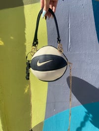 Image 3 of SMALL WHITE & BLACK BALLBAG