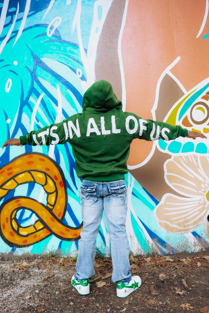 Image of “Spread Love” Zip Hoodie (Green)