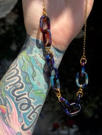 Image 1 of 18.5” Striking Glass Chain on 10k Plated Gold