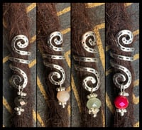 Image 11 of Spiral dread beads with glass bead charm