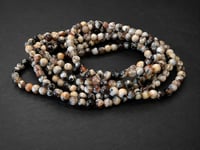 Image 3 of Black Flower Agate Wrap Bracelet & Necklace 