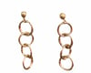 14k Gold Filled Drop Hoops Earrings 