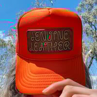Image 3 of JENUINE LEATHER PATCHED CAP
