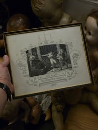 Image 1 of " The judgement of Solomon” 1800s Bible page with preserved web