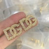 New DG Rhinostone Gold Plated Earrings 