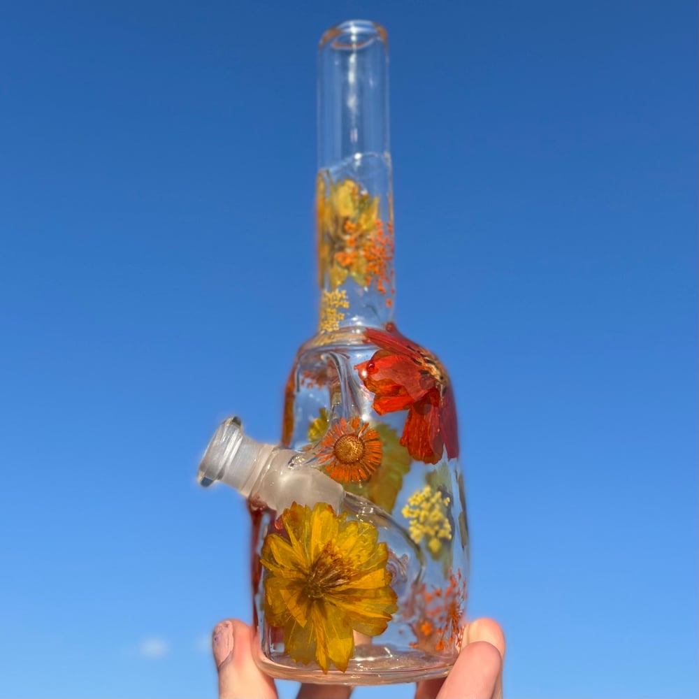 Image of american blown yellow & orange