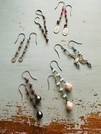 Image 12 of boulder opal sterling silver charm earrings