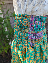 Image 3 of Boho Mini Skirt- Yellow  green m/L upto 16 uk