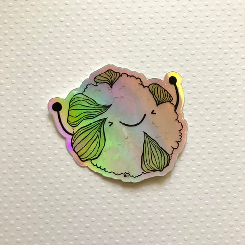 Image of holographic cauliflower sticker