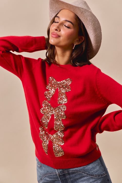 Image of TRIPLE BOW SWEATER 
