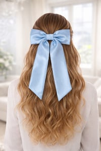 Image 1 of Long Tail Satin Bow