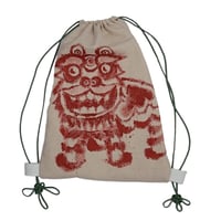 Image 1 of Lucky Lion Dance Drawstring Backpack V1