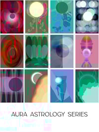 Image 2 of Aura Astrology - Aquarius - Limited Series - Multimedia: Print & Watercolor