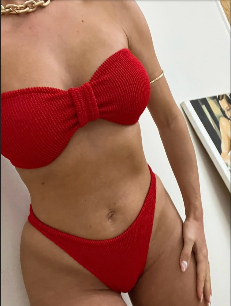 Image of Sweetie Crinkle Bikini In Red 