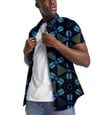 Dino Mens African Print Short Sleeve Shirt