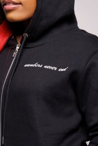 Image 3 of Black Cotton Zip Up Hoodie