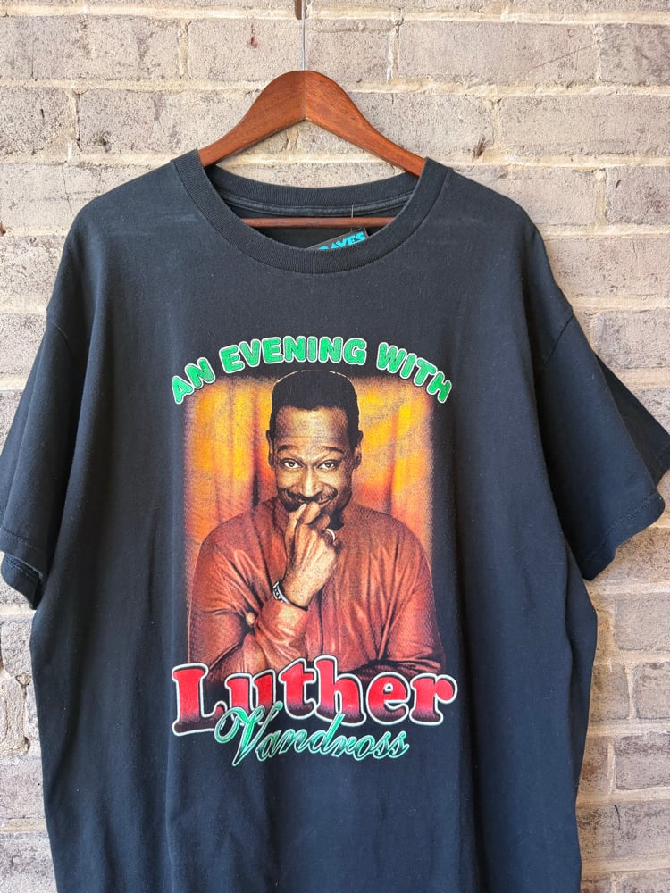 Image of RARE “AN EVENING WITH LITHER VANDROSS ” RAP TEE, SIZE: XL