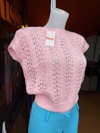 Image 1 of 80’s Pink Crochet Jumper M/L