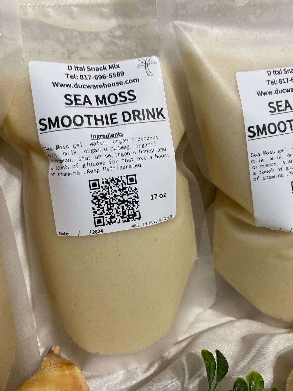 Image of D ital Snack mix Seamoss Smoothie Drink 17oz Individual Daily Pk