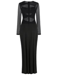 Image 8 of Paris Bow High Slit Maxi Dress