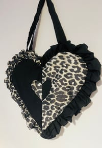 Image 2 of The 90s Double Trouble Heart Bag 🖤🐆