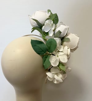 Image of Ivory  roses headpiece 
