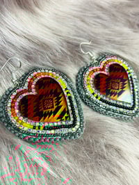 Image 12 of Fire Heart Earrings 