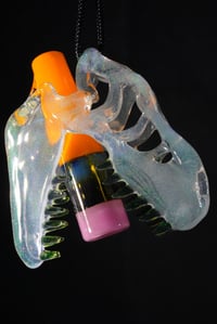 Image 2 of ROE ' SHERBET COLLAB **1OF2 MADE! Fully opalized skull with opalized uv teeth ✏️😤🦖