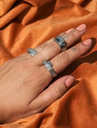 Image 2 of Handmade Recycled Stainless Steel Daisy Spoon Ring 