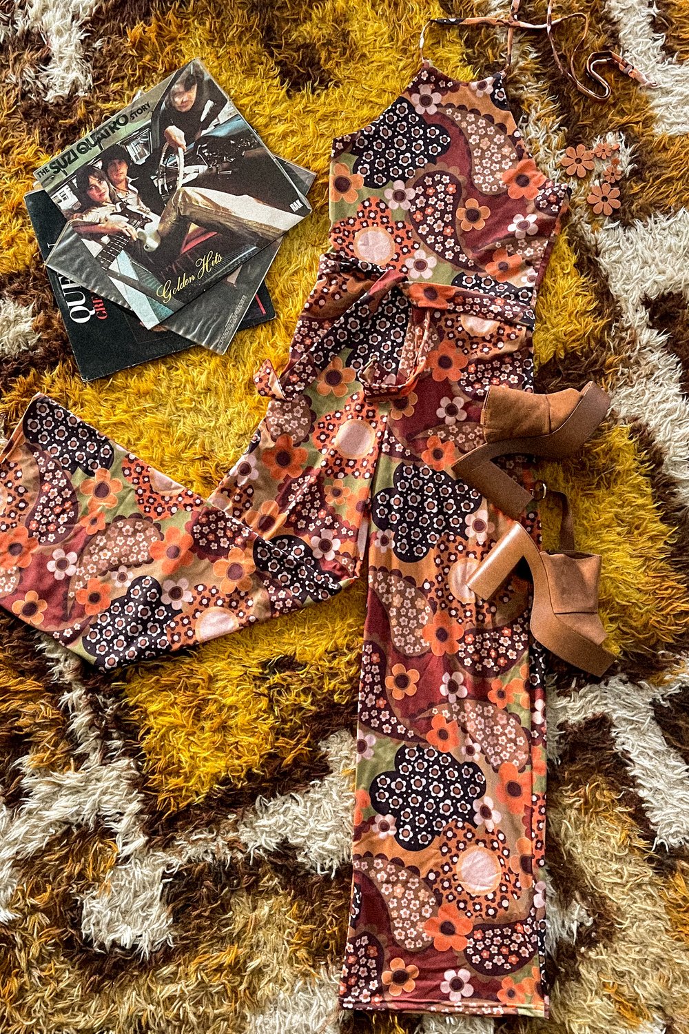 High Neck Jumpsuit In Magic Carpet
