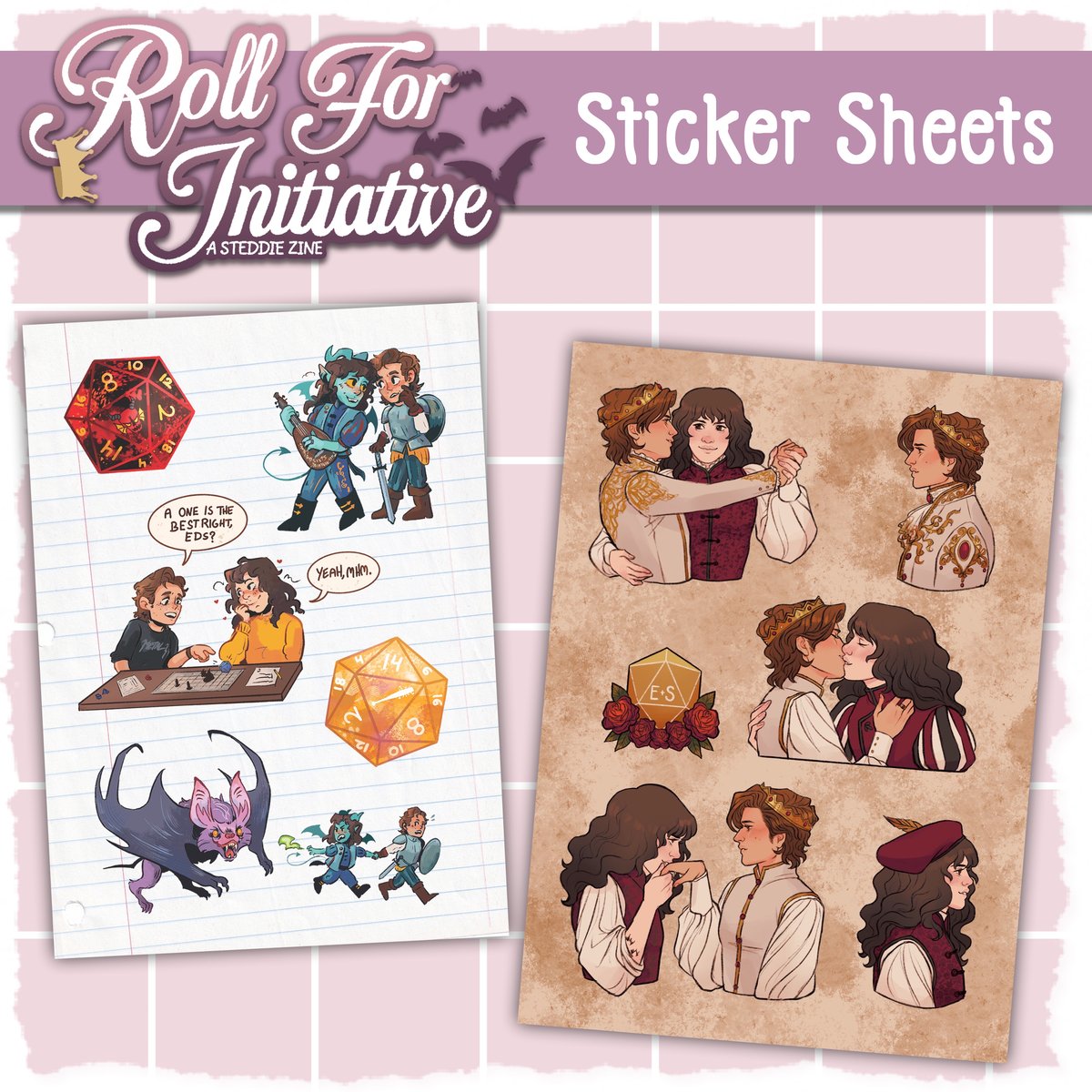 [add On] Sticker Sheets - Roll For Initiative 