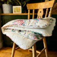 Image 2 of Made to Order - Vintage Glazed Cotton Chintzy Floral Mini Eiderdown £130