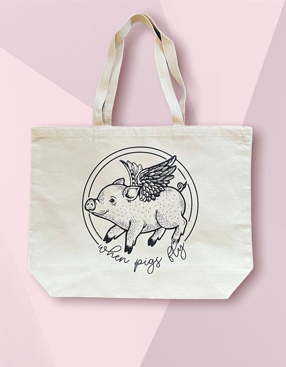 When Pigs Fly Jumbo Tote