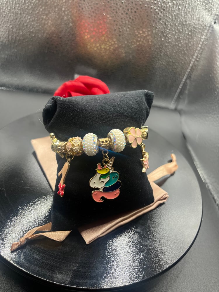 Image of unicorn gold bracelet 