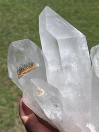 Image 3 of Clear Quartz Points Cluster With Chlorite Inclusions Statement Piece #2543