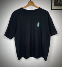 Image 2 of t-shirt noir baleine bleu 