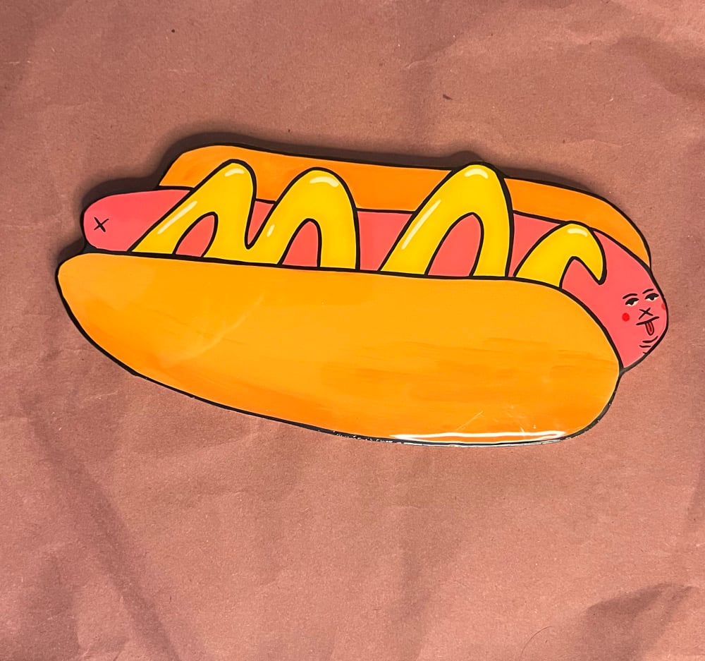 Image of hotdog face