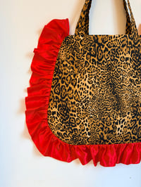 Image 3 of Wild Red Ruffle Tote ❤️🖤