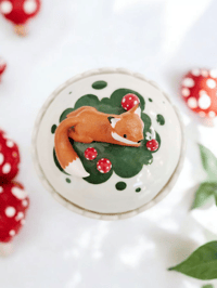 Image 5 of Porcelain fox butter dish 