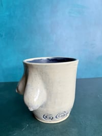 Image 3 of Blue and White Titty Tumbler No. 1