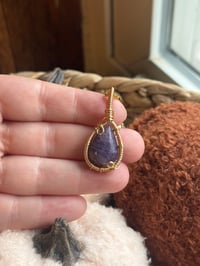 Image 2 of Lepidolite in gold 