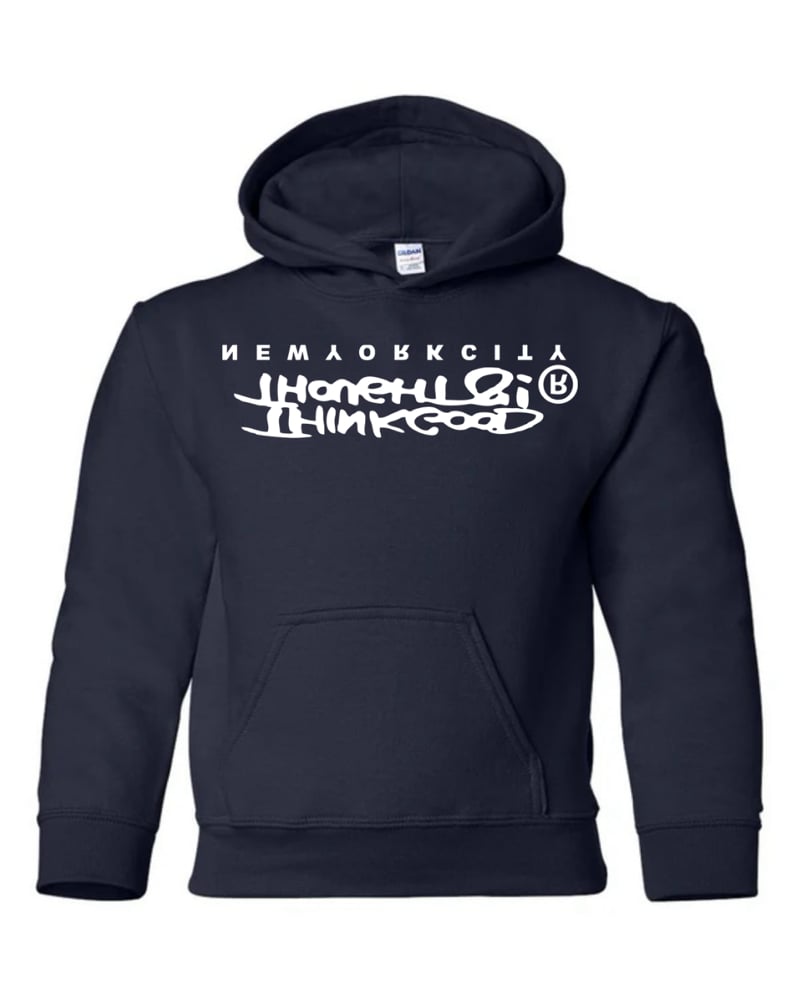 Image of Upside Down Original Logo Hoodie - Navy 