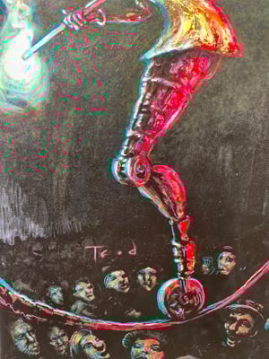 Image of Teod “Tight Rope” Embellishment on Giclée